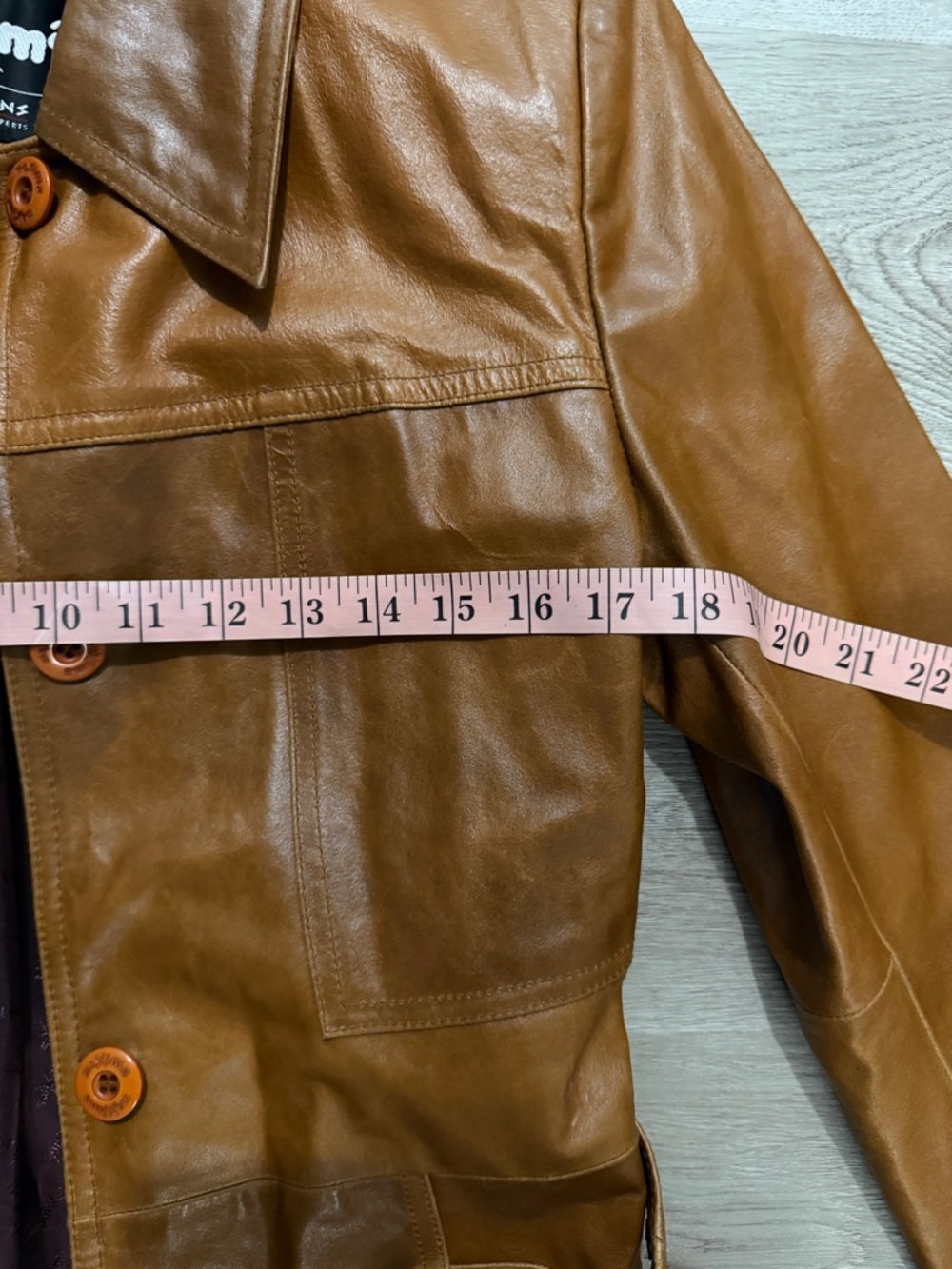 Wilsons Leather Maxima Tan Brown Leather Trench Coat - Picture 10 of 12